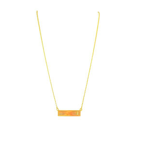 Women's Baublebar “I” Gold Bar Pendant Necklace